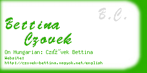 bettina czovek business card